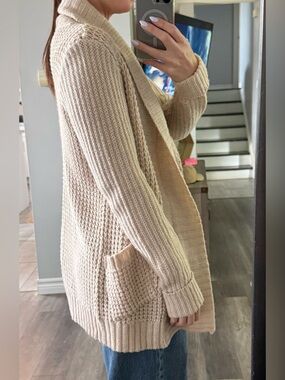 Cozy Cream Knit Cardigan Sweater with front pockets [2 for $20]